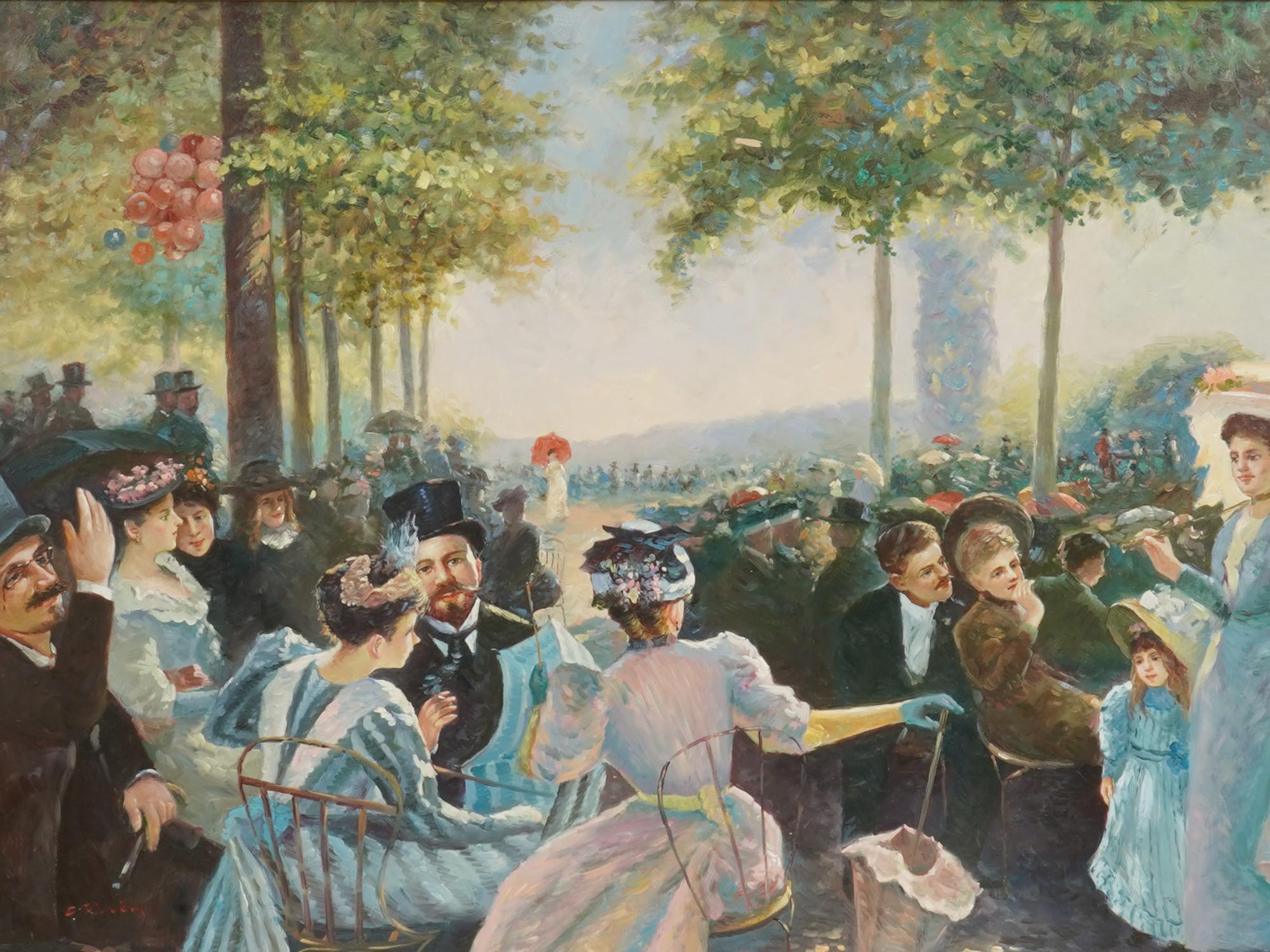 IMPRESSIONIST OIL ON CANVAS PAINTING AFTER RENOIR PIC-1